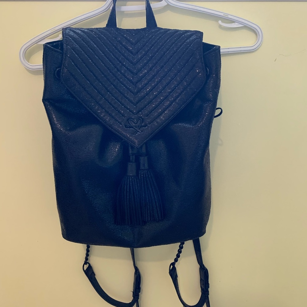 Victoria Secret shiny faux leather backpack